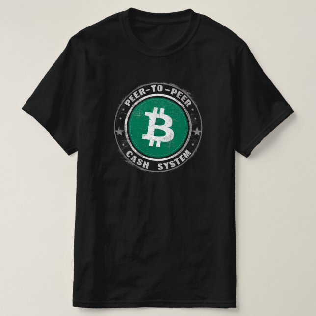 Camiseta Bitcoin Cash P2P (Diseño del anverso)