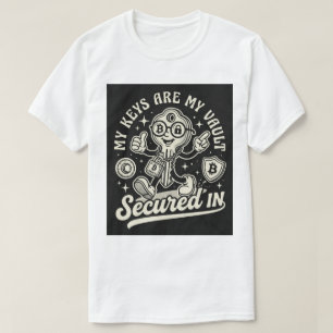 Camiseta Bitcoin con llavero mascota de manguera d