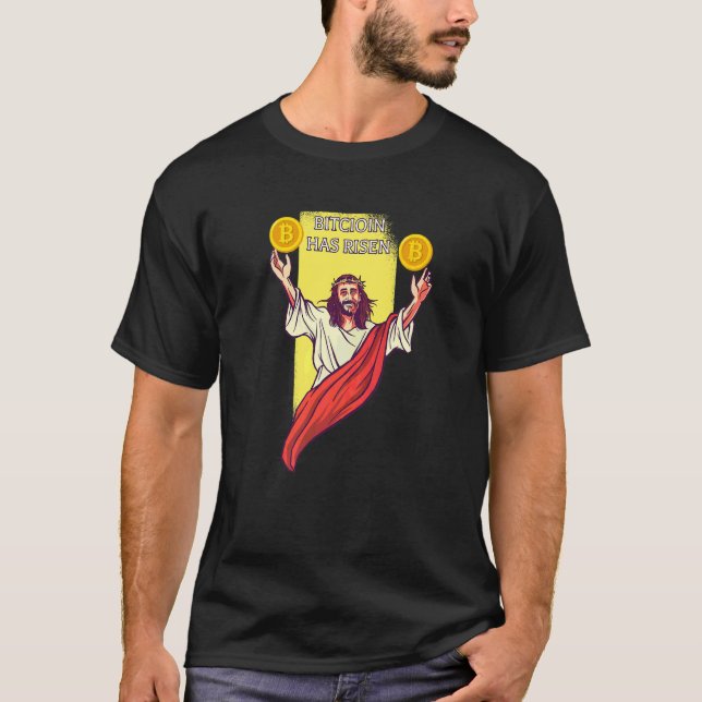 Camiseta Bitcoin Crypto Ha Subido  Jesús Criptomoneda (Anverso)