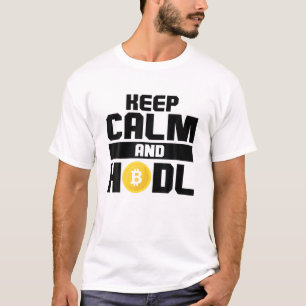 Camiseta Bitcoin Crypto Keep Calm Y HODL