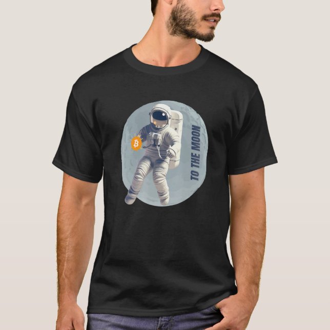 Camiseta Bitcoin Cryptocurrency Astronaut To the Moon (Anverso)