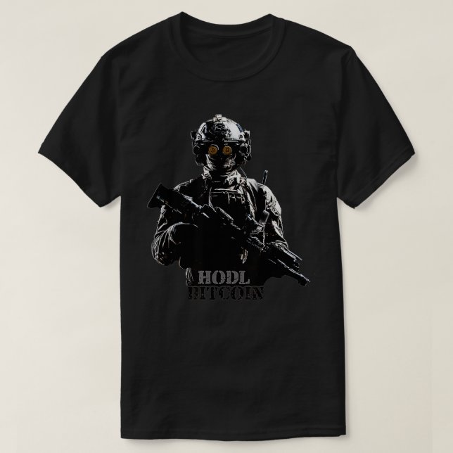 Camiseta Bitcoin Cryptocurrency Special Operator HODL BT (Diseño del anverso)