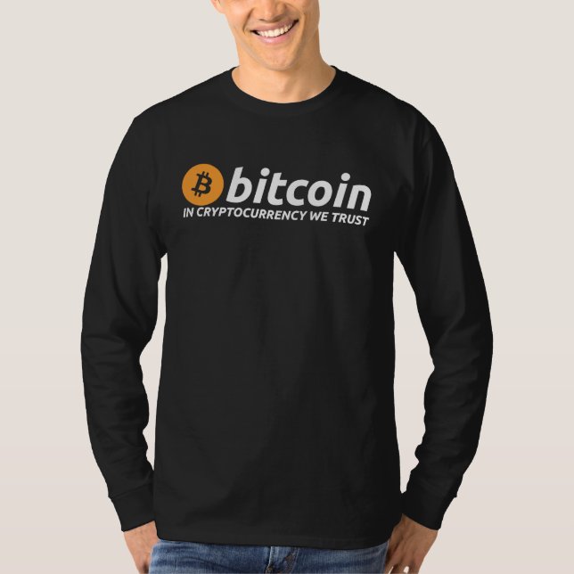 Camiseta BITCOIN En Criptomoneda Confiamos Cripto Digital  (Anverso)