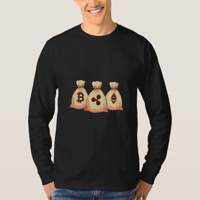 Camiseta Bitcoin Eth Ripple Btc Crypto Currency Bloc (Anverso)
