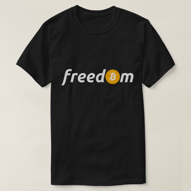 Camiseta Bitcoin Freedom Crypto Investor Minimalist Design (Diseño del anverso)