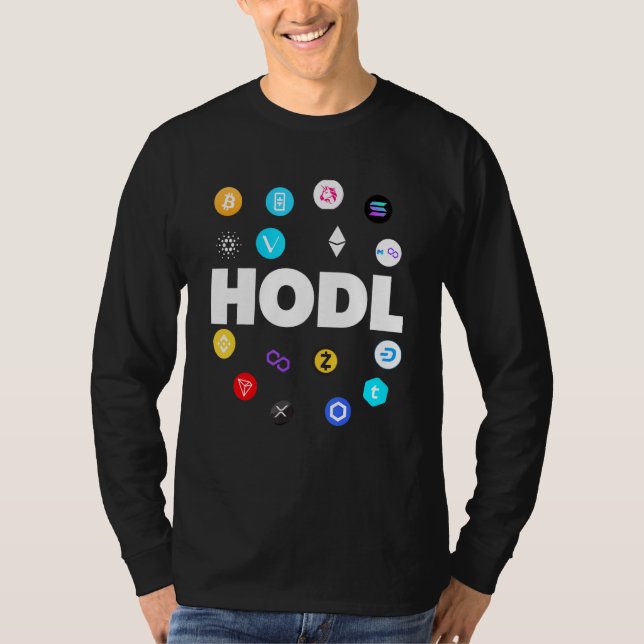 Camiseta Bitcoin Hodl Ethereum Cardano Xrp Criptocurrency B (Anverso)