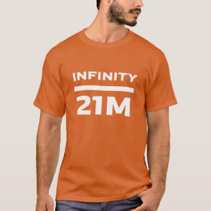 Camiseta Bitcoin Infinity dividido en 21 millones