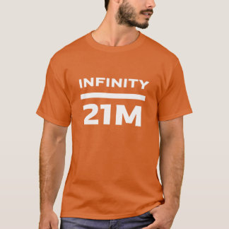 Camiseta Bitcoin Infinity dividido en 21 millones