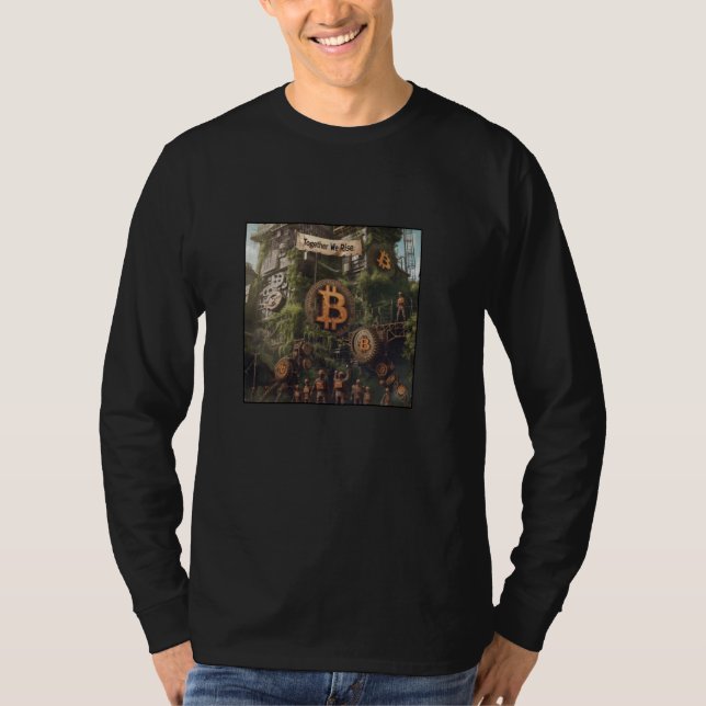 Camiseta Bitcoin juntos nos levantamos (Anverso)
