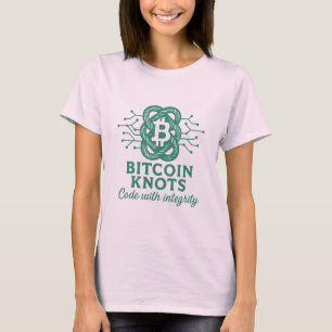 Camiseta Bitcoin Knots T-Shirt - Knot de "código con integr