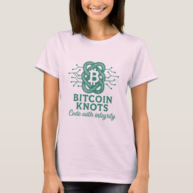 Camiseta Bitcoin Knots T-Shirt - Knot de "código con integr (Anverso)