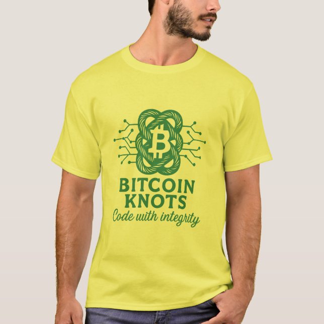 Camiseta Bitcoin Knots T-Shirt - Knot de "código con integr (Anverso)