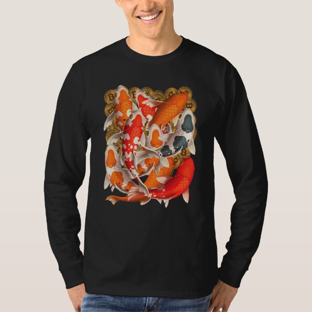 Camiseta Bitcoin Koi Fish Pond (Anverso)