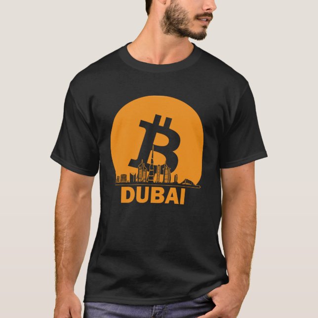 Camiseta Bitcoin Maximalista de Dubai Skyline (Anverso)