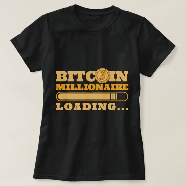 Camiseta Bitcoin Millionaire Cargando Criptodivisa De Cript (Diseño del anverso)