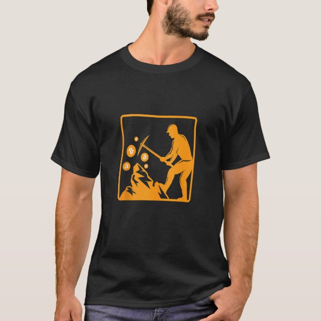 Camiseta Bitcoin Miner Btc Minería Criptocurrency Digital M (Anverso)