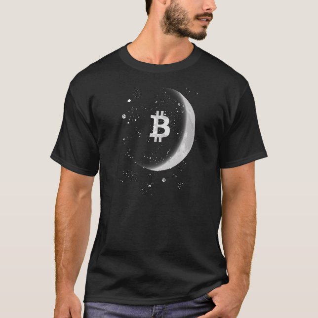 Camiseta Bitcoin Moon aumento Moon BTC Stacking Bit (Anverso)