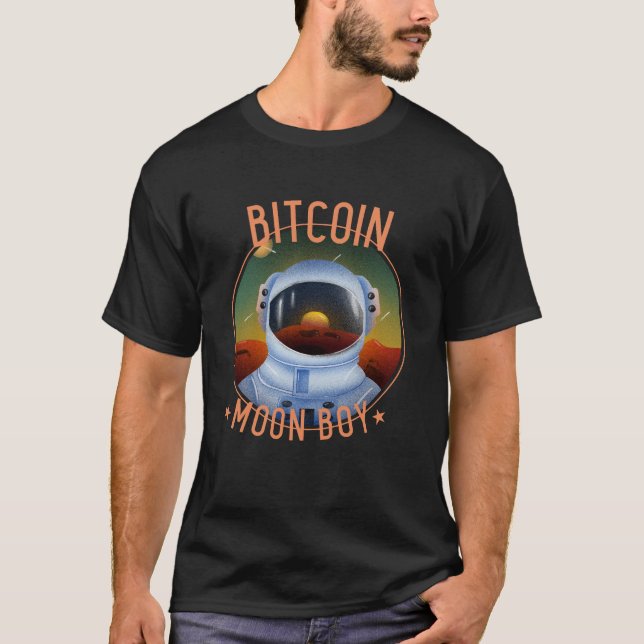 Camiseta Bitcoin Moon Boy (Anverso)