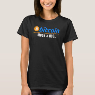 Camiseta Bitcoin Moon & Hodl Crypto Blockchain Funny B