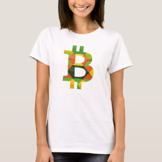 Camiseta BITCOIN/PATRÓN-Top del cultivo femenino