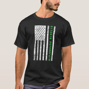 Camiseta Bitcoin Psychopath Patriotismo Bandera Americana O