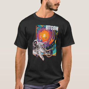 Camiseta Bitcoin Retro Space 80 S Crypto Cryptocurrency Btc