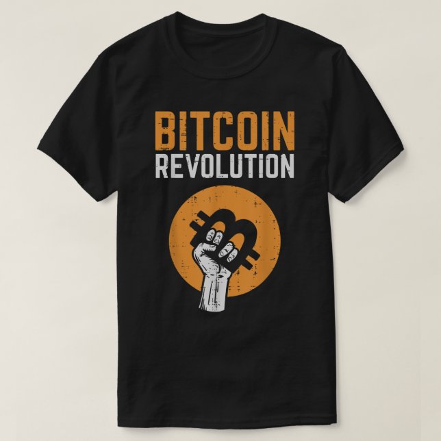 Camiseta Bitcoin Revolution Crypto Design (Diseño del anverso)