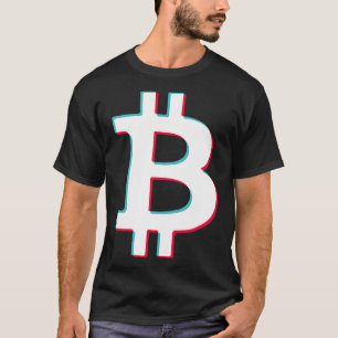 Camiseta Bitcoin Social Media App glios rosa azul moderno t