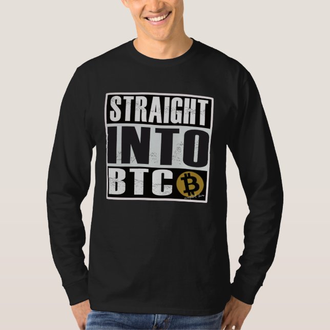 Camiseta Bitcoin  Straight Outta into BTC Blockchain (Anverso)