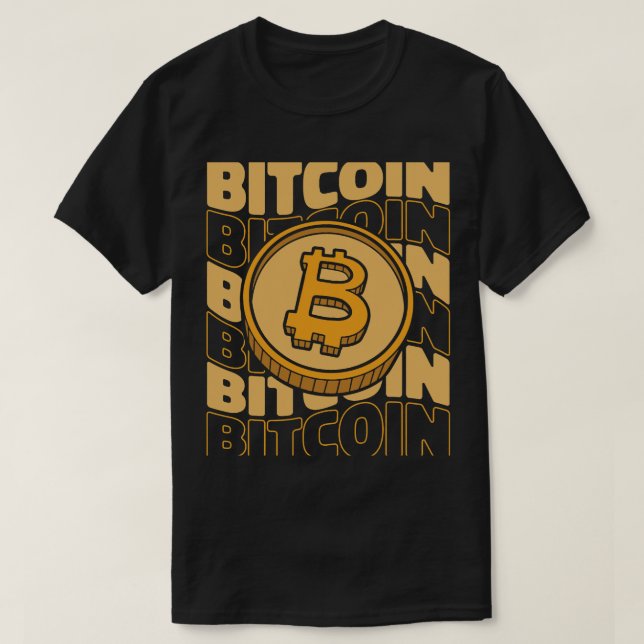 Camiseta Bitcoin Text Blockchain Cryptocurrency Bit (Diseño del anverso)