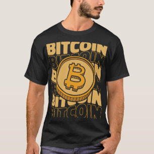 Camiseta Bitcoin Text Blockchain Cryptocurrency Bit