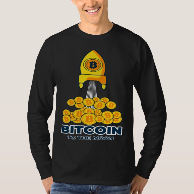 Camiseta Bitcoin To the Moon & Back Bitcoin Cryptocurrency  (Anverso)
