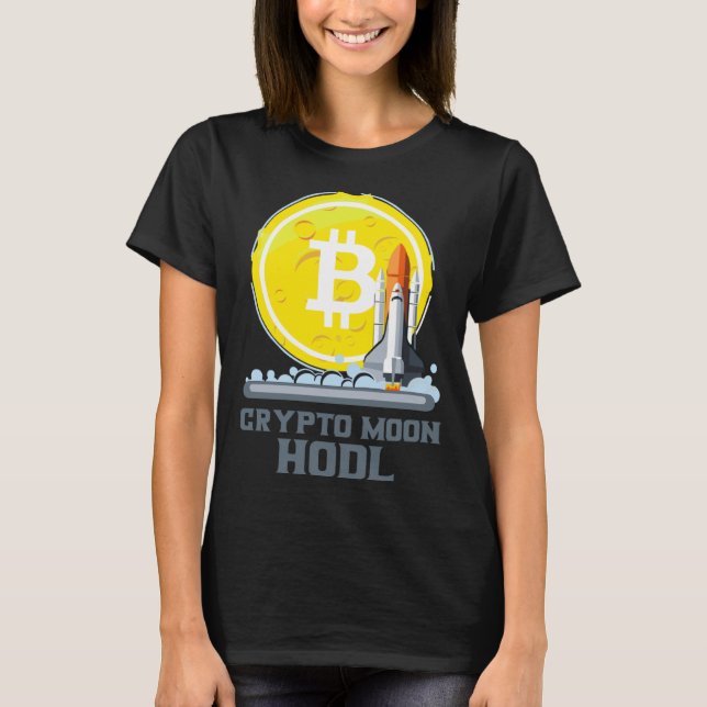 Camiseta Bitcoin To The Moon Crypto Currency Hodl (Anverso)