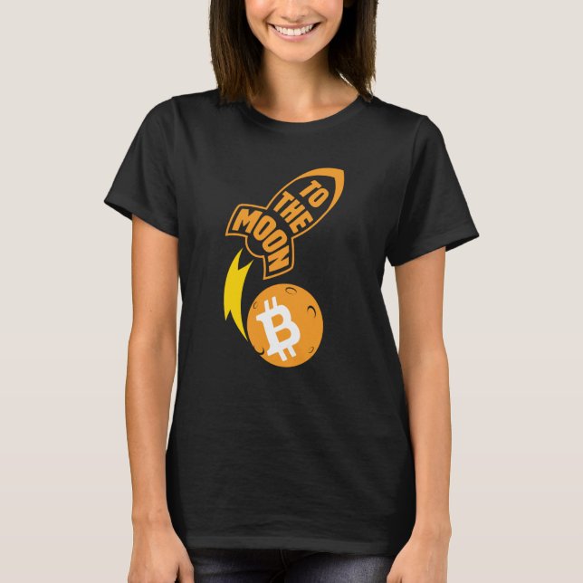 Camiseta Bitcoin to the Moon for Investor Trader BTC (Anverso)