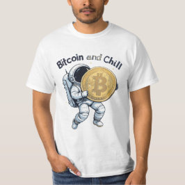 Camiseta Bitcoin y Chill - Astronauta con gigante