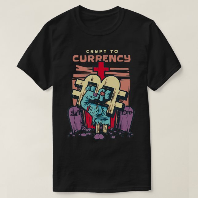 Camiseta Bitcoin y criptografía de criptografía a moneda (Diseño del anverso)