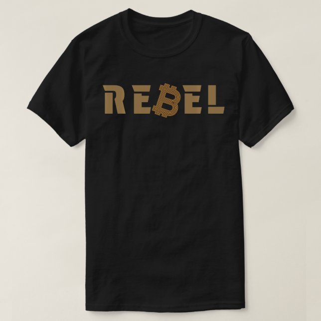 Camiseta Bitcoinfor Rebel para los amantes de la criptograf (Diseño del anverso)