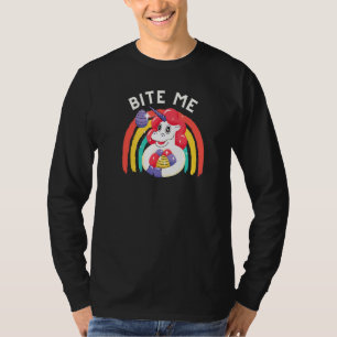Camiseta Bite Me Adolescente Pascua Para Hombres Unicornio