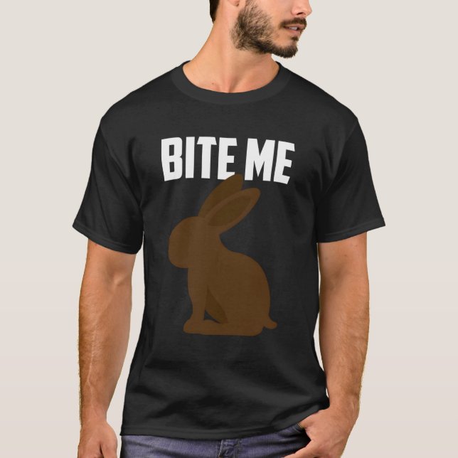 Camiseta Bite Me Chocolate Bunny Easter (Anverso)