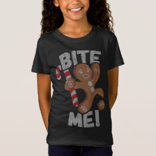 Camiseta Bite Me Gingerbread Man Funny Navidades