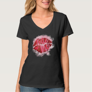 Camiseta Bite Me Leopard Lips Amor Corazón Parejas Coincidi