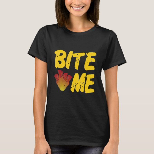 Camiseta BITE ME  Retro Carnivorous Plants  Present (Anverso)