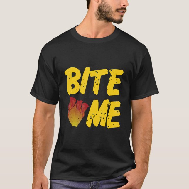 Camiseta BITE ME  Retro Carnivorous Plants  Present (Anverso)