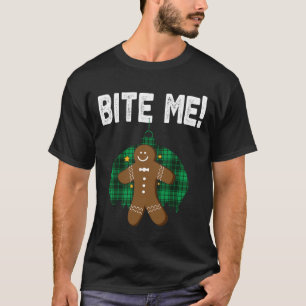 Camiseta Bite Me Shirny Funny Navidades Gingerbread Coste
