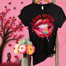 Camiseta Bites de amor lindo levanta lollipop-Funny San Val