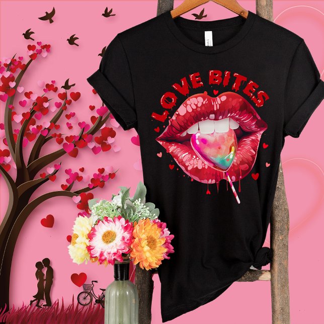 Camiseta Bites de amor lindo levanta lollipop-Funny San Val (Subido por el creador)