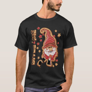 Camiseta Bites Me Gingerbread Man Santa