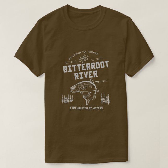 Camiseta Bitterroot River Montana Fly Fishing  (Diseño del anverso)