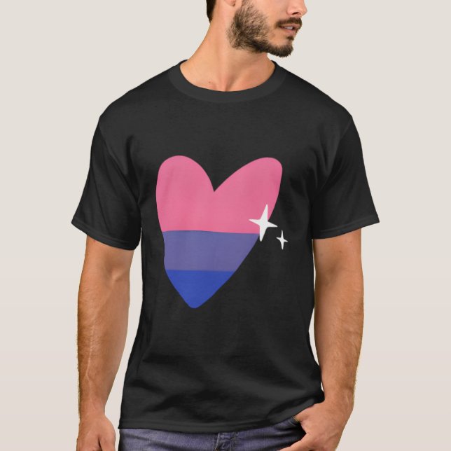 Camiseta Biual He Lgbtq Bi Bandera Orgullo Ilustracion Amor (Anverso)