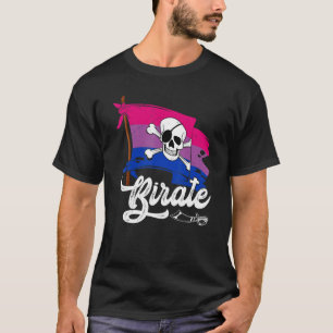 Camiseta Bizaje de la bandera bisexual del pirata de Birate